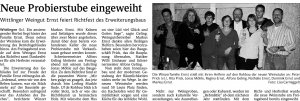 weingut ernst wittlingen baden presseartikel richtfest