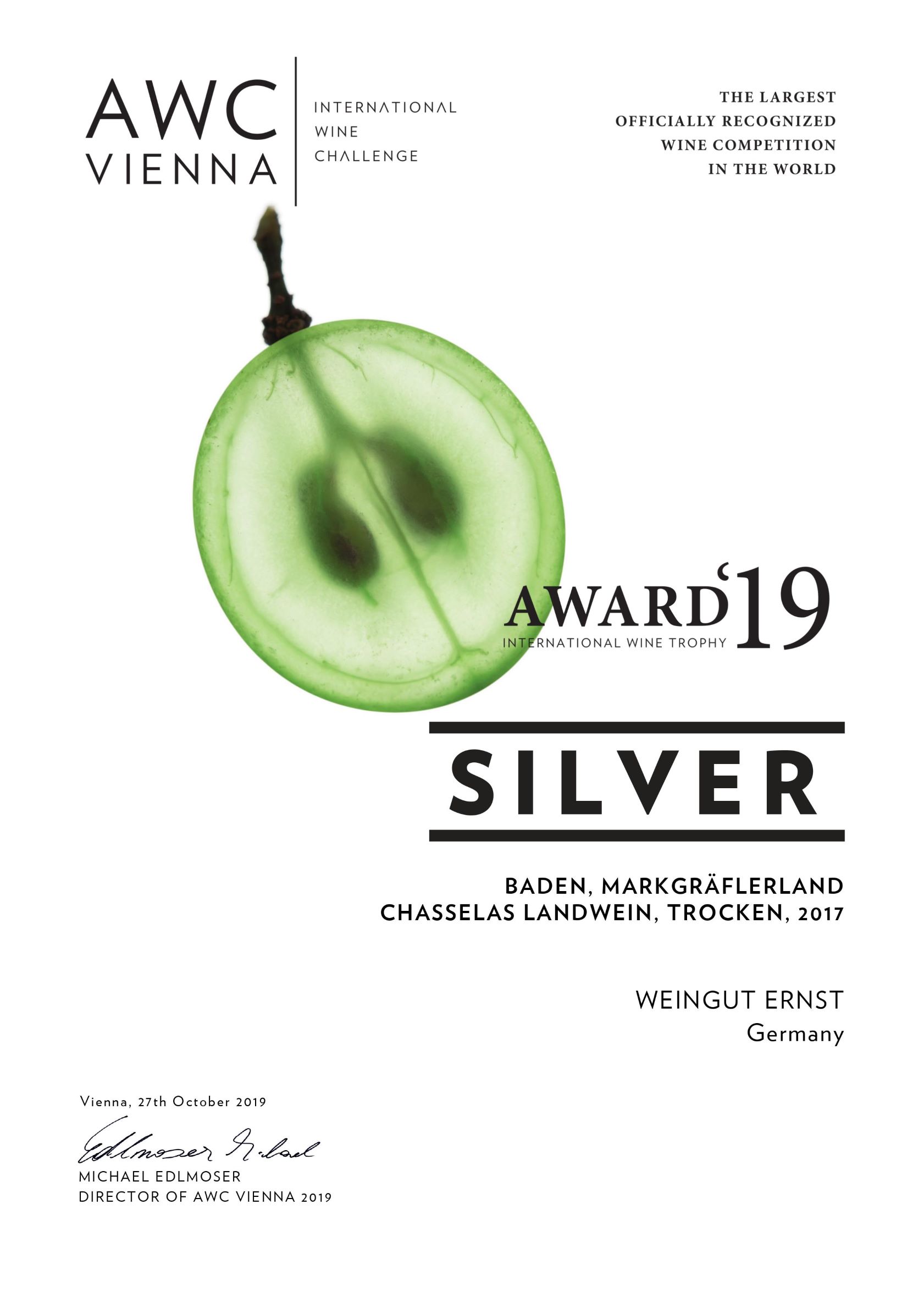 weingut ernst awc vienna 2019 chasselas