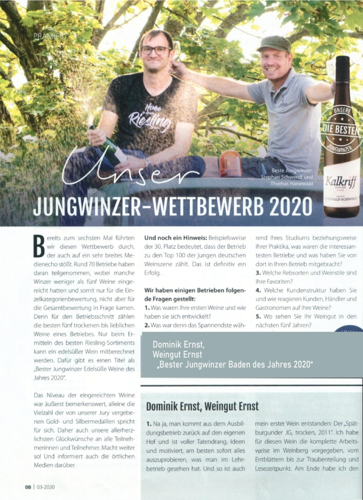 Zeitungsartikel Genussmagazin Selection Seite 1