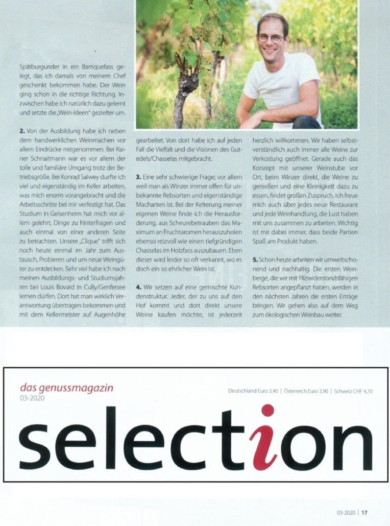 Zeitungsartikel Genussmagazin Selection Seite 2